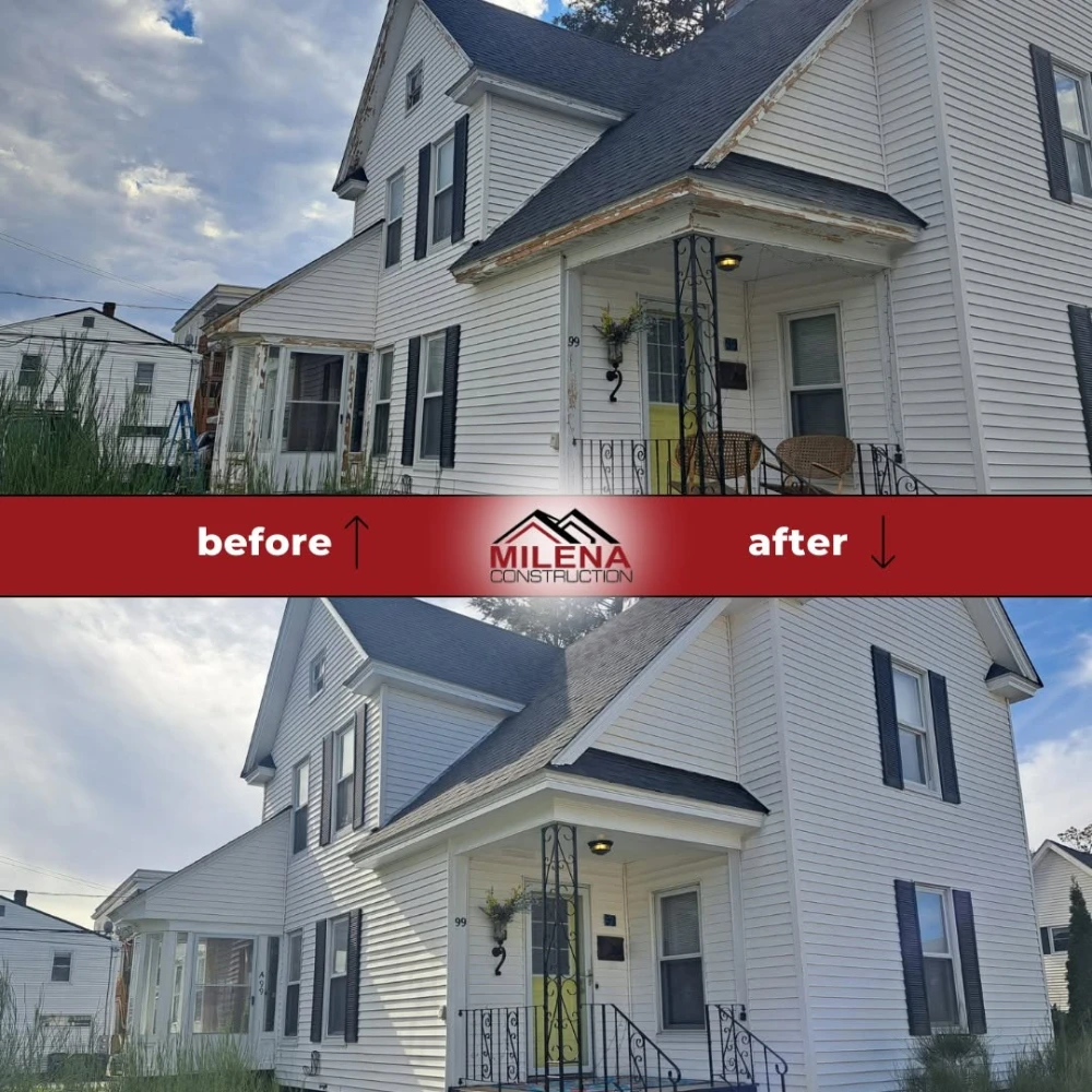 Before and after: full exterior repaint on a New England multifamily home