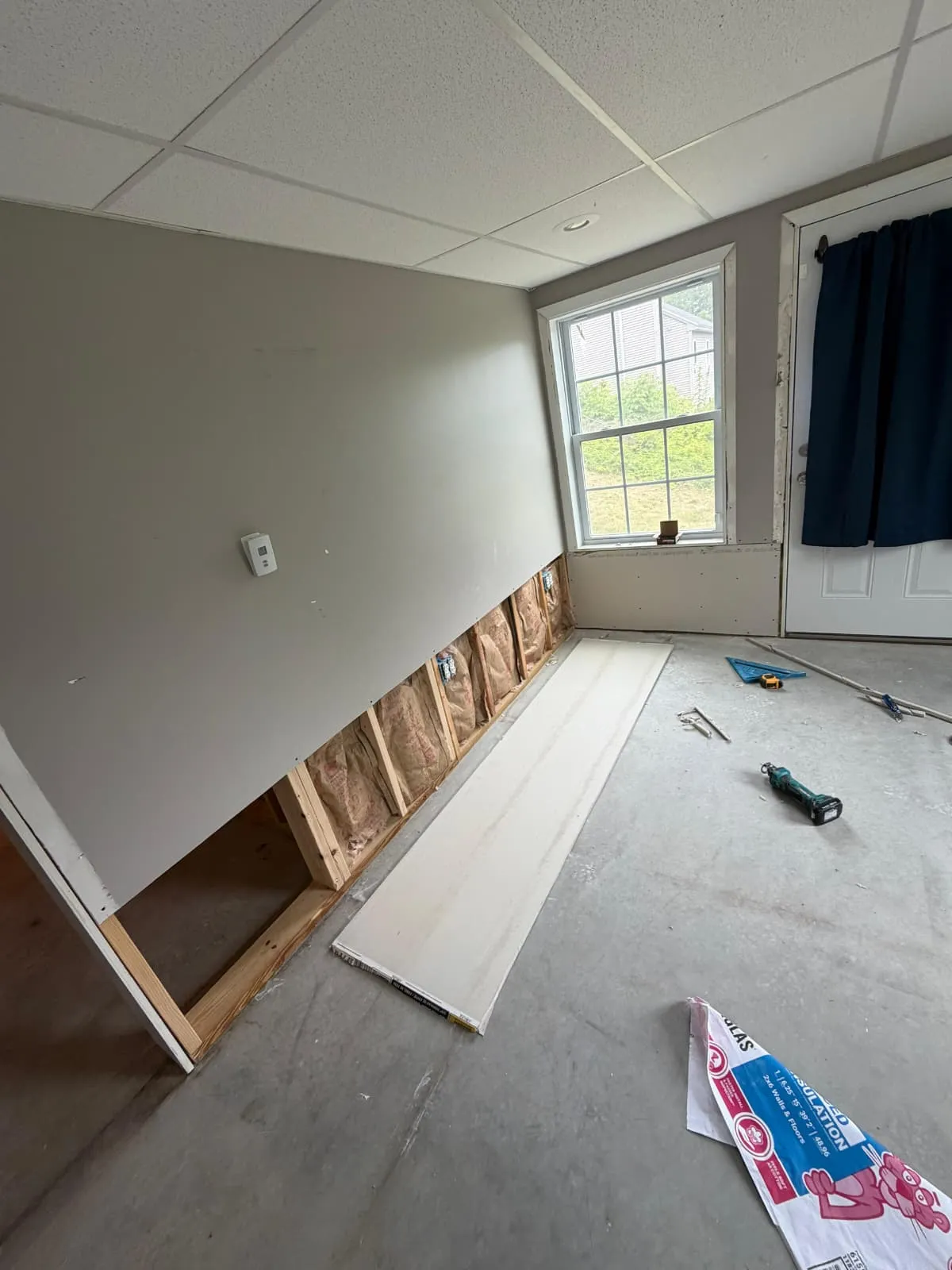 Room being prepped for new flooring and trim